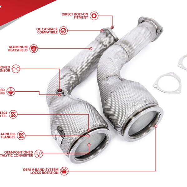 Unitronic Performance Downpipes for C8 RS6/RS7