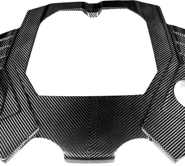 Audi C8 RS6 RS7 Black Carbon Engine Cover Gloss