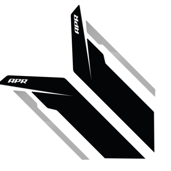 APR Sideburns - Black APR / Silver Stripe