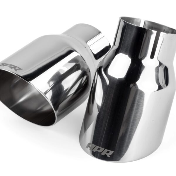 APR Single-Walled 3.5" Slash-Cut Tips (Polished Silver) - Set of 2