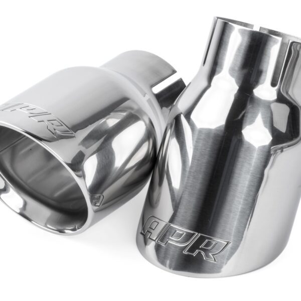 APR Double-Walled 3.5" Slash-Cut Tips (Polished Silver) - Set of 2