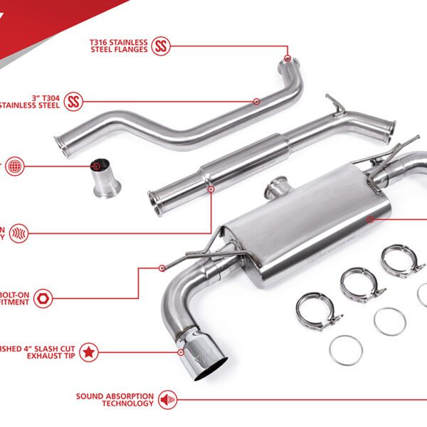 Unitronic Cat-Back for MK7 & MK7.5 GTI Chrome Tips