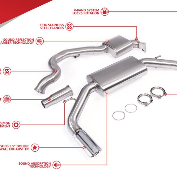Unitronic Cat-Back Exhaust System for 8V A3 Quattro