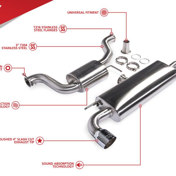 Unitronic MK6 GTI 3" Cat-Back Exhaust System
