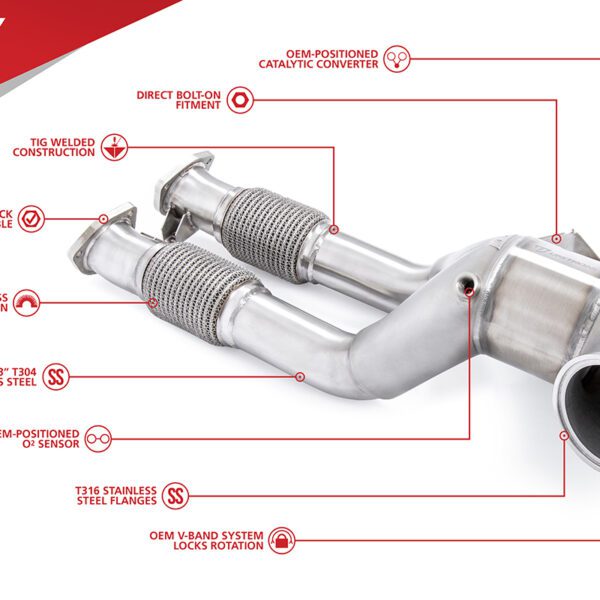 Unitronic Performance Downpipe w/ Midpipes for 2.5TFSI EVO